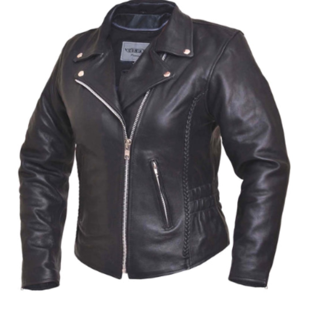 REDUCED‼️ Women's Black Leather Motorcycle Jacket